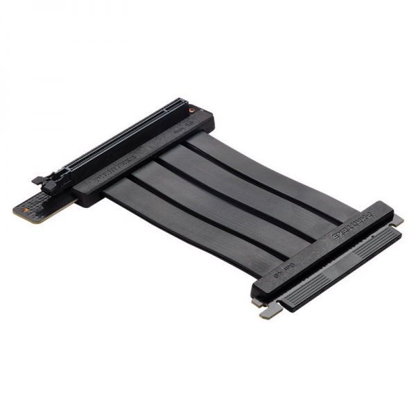 PHANTEKS PCI-E 4.0 x16 Riser Ribbon Cable, 90 Degrees, 15cm - Black