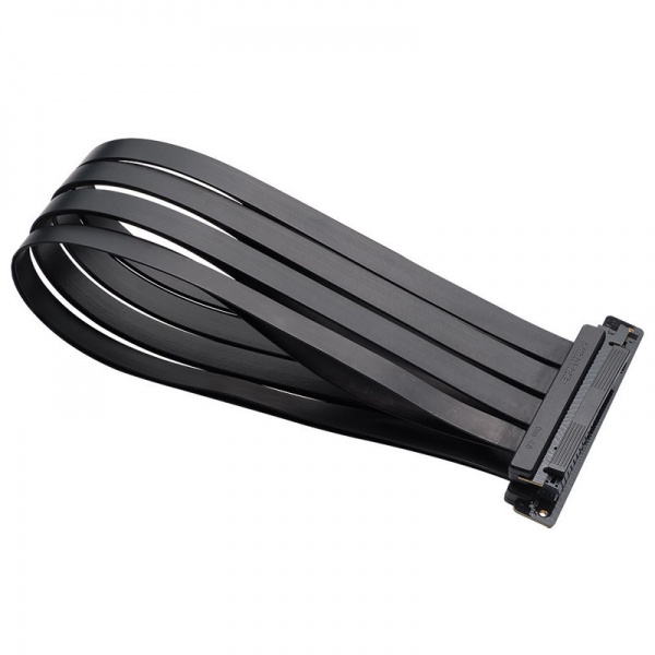PHANTEKS PCI-E 4.0 x16 riser ribbon cable, 90 degrees, 60cm - black
