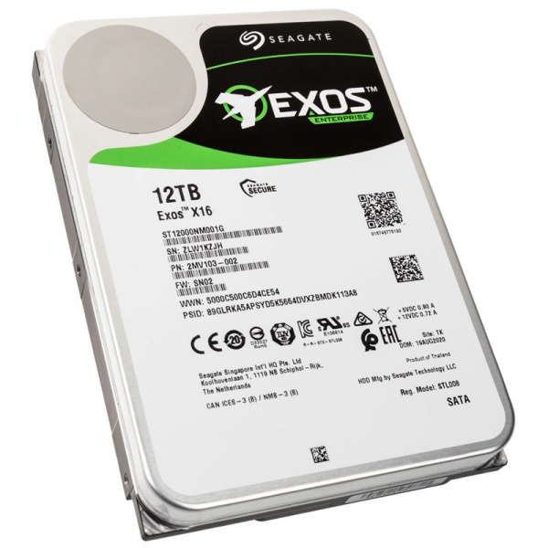 Seagate Exos X16 HDD, SATA 6G, 7200 rpm, 3.5 inches - 12 TB