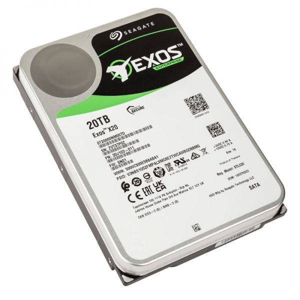 Seagate Exos X20 HDD, SATA 6G, 7200 rpm, 3.5 inch - 20 TB