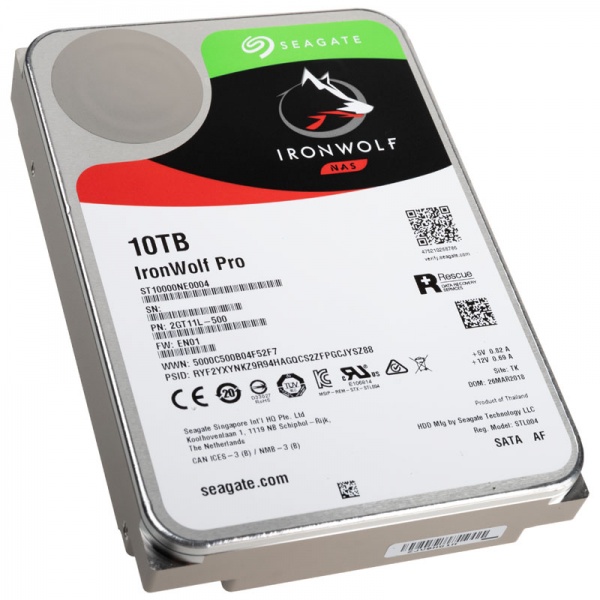 Seagate IronWolf Pro HDD, SATA 6G, 7200 rpm, 3.5 inches - 10 TB
