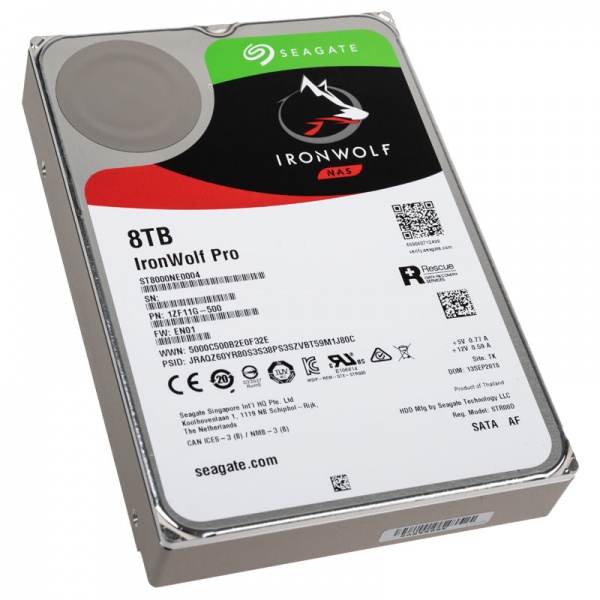 Seagate IronWolf Pro HDD, SATA 6G, 7200 rpm, 3.5 inches - 8 TB