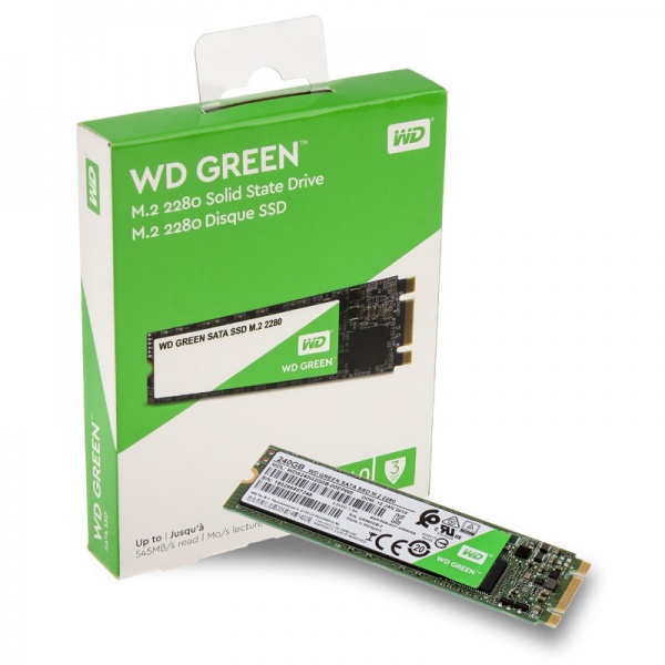 Western Digital Green M.2 SSD, SATA 6G 240GB [SSWD-023] from WatercoolingUK