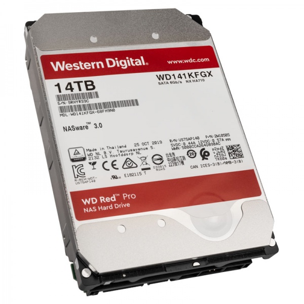 Western digital Red Pro, SATA 6G, 7,200 rpm, 3.5 inches - 14 TB