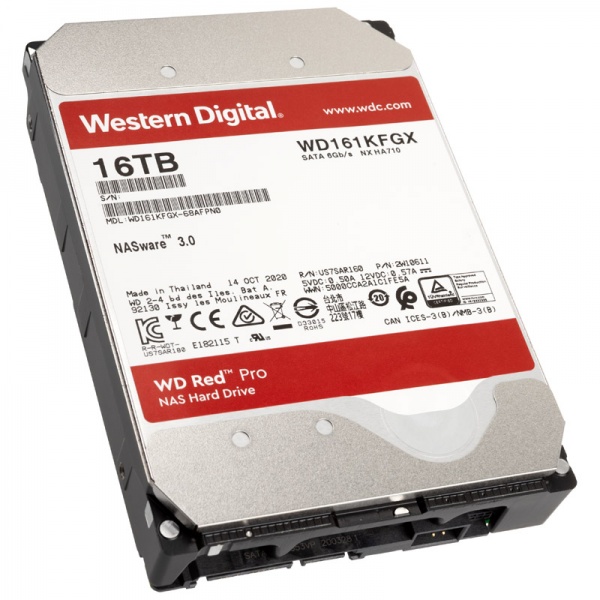 Western Digital Red Pro, SATA 6G, 7,200 rpm, 3.5 inches - 16 TB