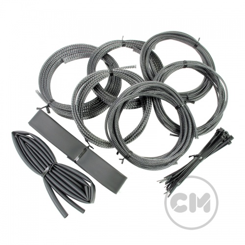 Carbon Fiber Cable Modders (U-HD) High Density Braid Sleeving Kit - Small