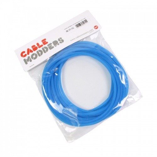 Aqua Blue Cable Modders U-HD Retail Pack Braid Sleeving - 2.5mm x 5 meters