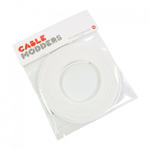 Frozen White Cable Modders U-HD Retail Pack Braid Sleeving - 6mm x 5 meters