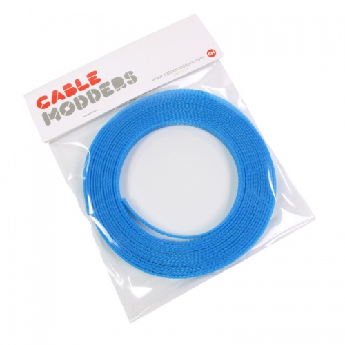 Aqua Blue Cable Modders U-HD Retail Pack Braid Sleeving - 10mm x 5 meters