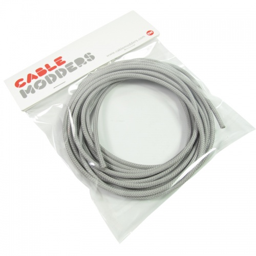 Steel Grey Cable Modders U-HD Retail Pack Braid Sleeving - 4mm x 5 meters