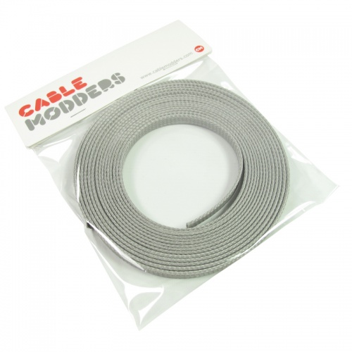 Steel Grey Cable Modders U-HD Retail Pack Braid Sleeving - 12mm x 5 meters