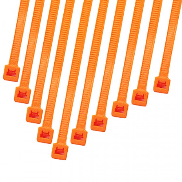 Cable Modders 2.4 x 100mm Cable Ties 10 Pack - UV Orange