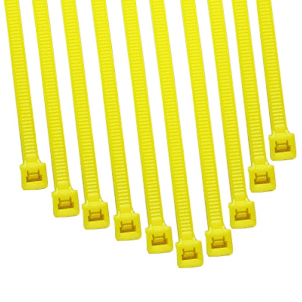 Cable Modders 2.4 x 100mm Cable Ties 10 Pack - UV Yellow