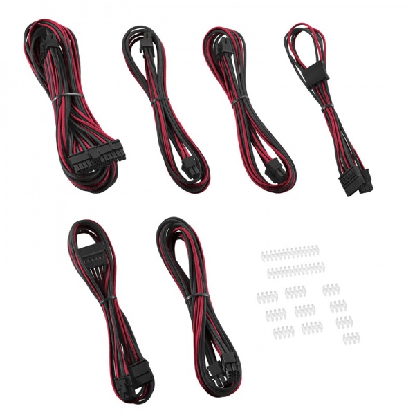 CableMod C-Series AXi, HXi, TX / CX / CS-M and RM ModFlex Essentials Cable Kit - Black / Red