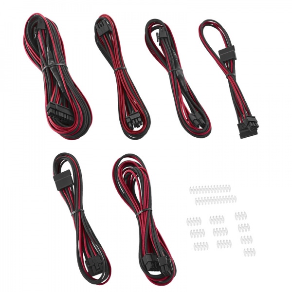 CableMod C-Series Rmi, RMx ModFlex Essentials Cable Kit - Black / Red
