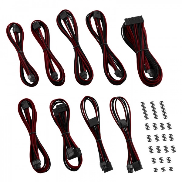 CableMod Classic ModMesh C-Series Corsair AXi, HXi and RM Cable Kit - Black / Blood Red