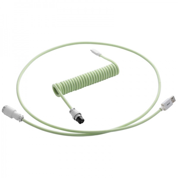 CableMod Pro Coiled Keyboard Cable USB-C to USB Type A, Lime Sorbet - 150cm