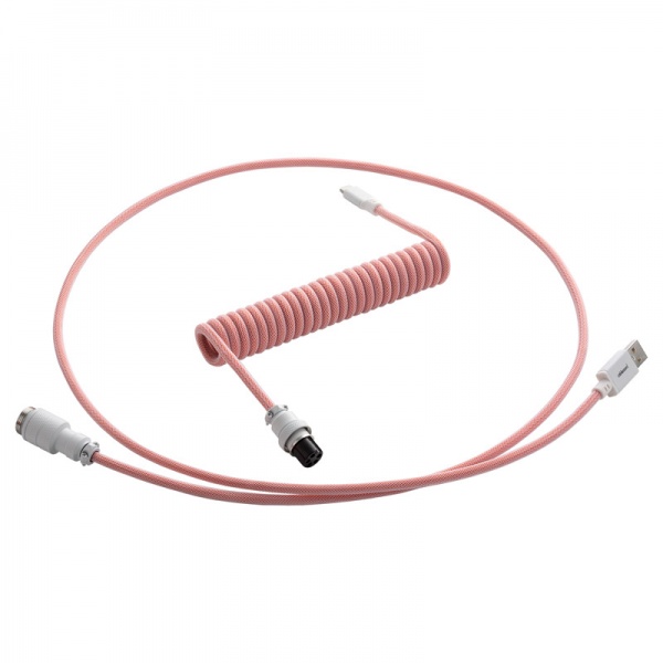 CableMod Pro Coiled Keyboard Cable USB-C to USB Type A, Orangesicle - 150cm