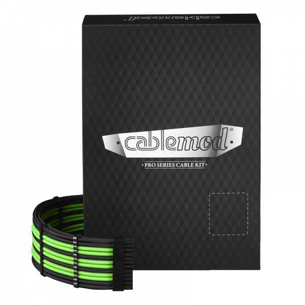 CableMod PRO ModMesh RT-Series ASUS ROG / Seasonic Cable Kits - Black / Light Green