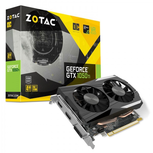ZOTAC GeForce GTX 1050 Ti OC, 4096 MB GDDR5