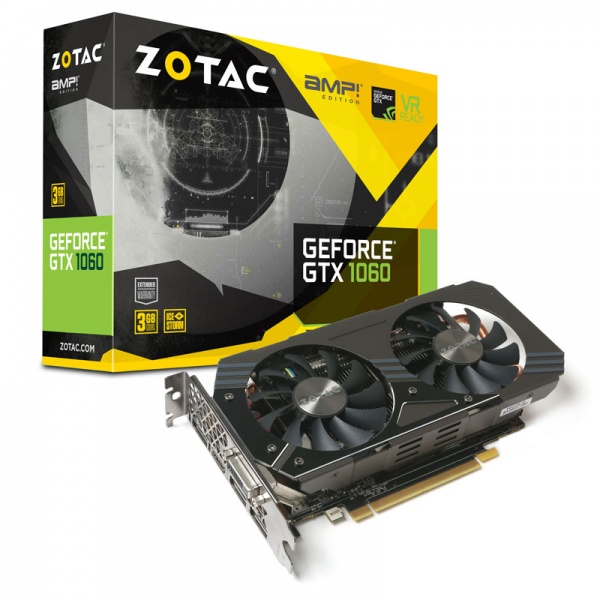 ZOTAC GeForce GTX 1060 AMP! Edition, 3072 MB GDDR5