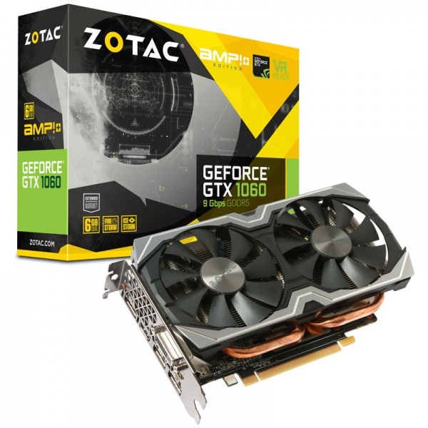 ZOTAC GeForce GTX 1060 AMP + 9 Gbps, 6144 MB GDDR5