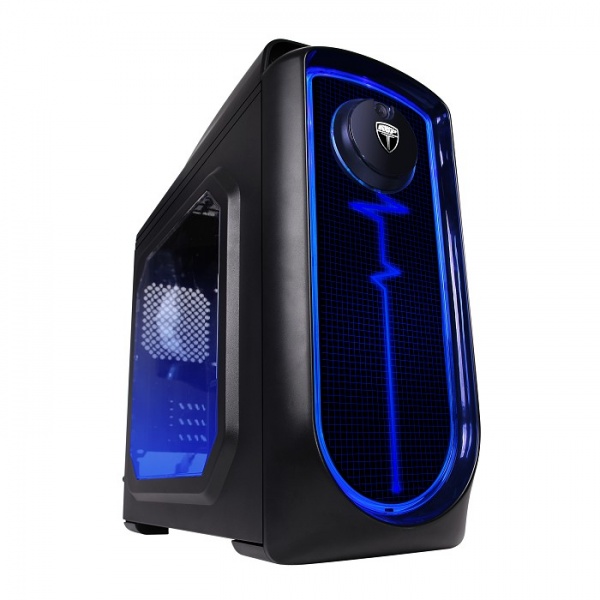 AvP Pulse Mini Tower Black Case USB 3.0 Blue LED light