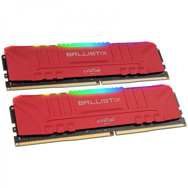 Crucial Ballistix RGB red, DDR4-3200, CL16 - 64 GB dual kit
