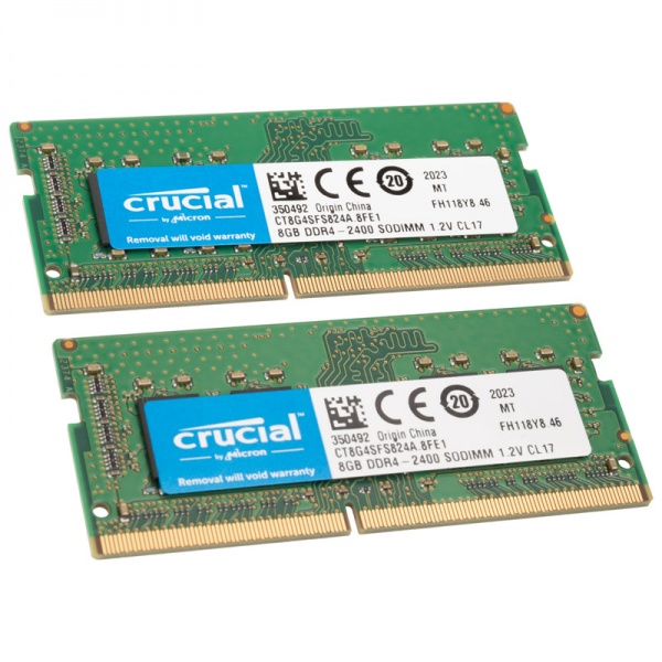 Crucial SO-DIMM, DDR4-2400, CL17 - 16 GB dual kit