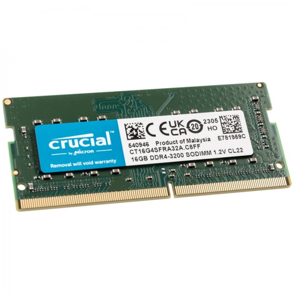 Crucial SO-DIMM, DDR4-3200, CL22 - 16 GB