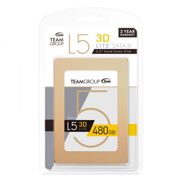 Team Group L5 Lite 3D Series 2.5 Inch SSD, SATA 6G - 480 GB