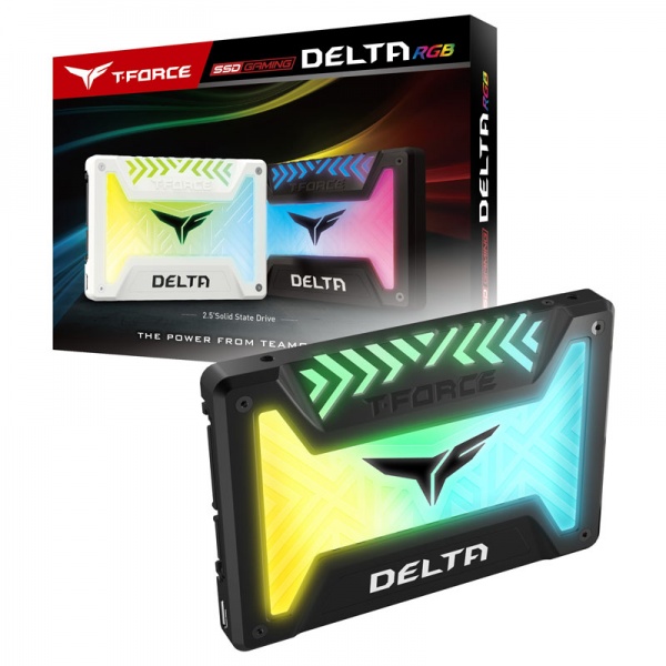 Team Group T-Force Delta RGB 2.5 Inch SSD, SATA 6G - 250 GB, Black