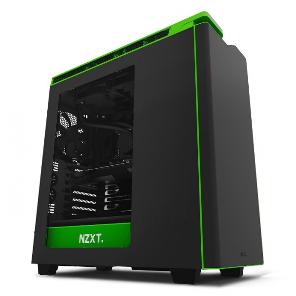 NZXT H440 New Edition Matte Black/Green with Side Window