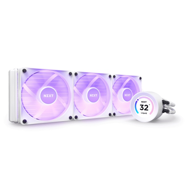 NZXT Kraken Elite 360 White RGB Fans CPU Liquid Cooler
