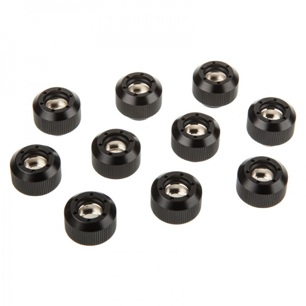 PrimoChill Revolver Compression Fitting Groove 10 Pack for Acrylic Tube 13/10mm - Black