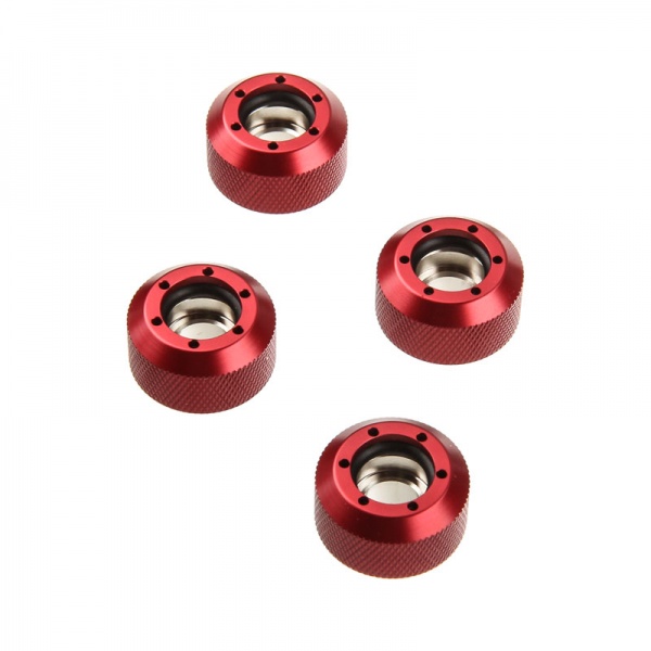 PrimoChill Revolver Compression Fitting 4x Set for Acrylic Tube 13/10mm - Red