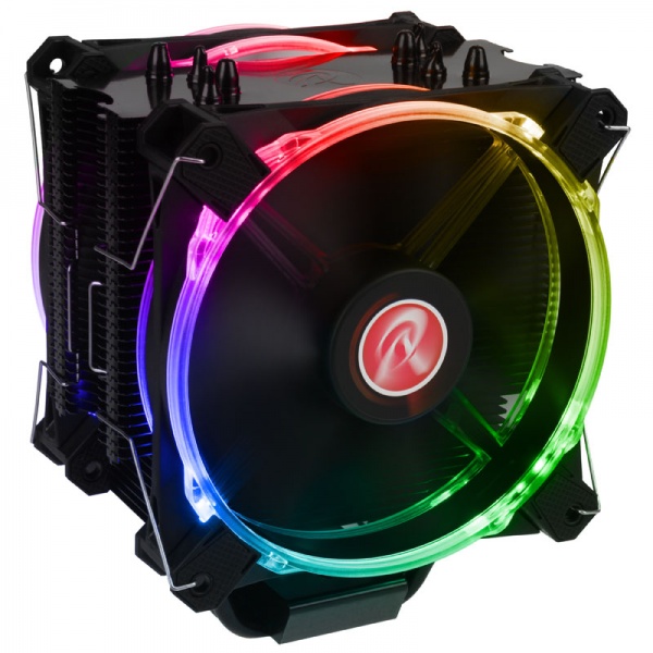 RAIJINTEK Leto Pro CPU Cooler, Black, RGB LED - 2x120mm