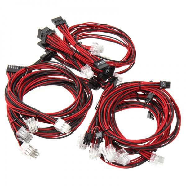 Super Flower Cable Kit - Black / Red