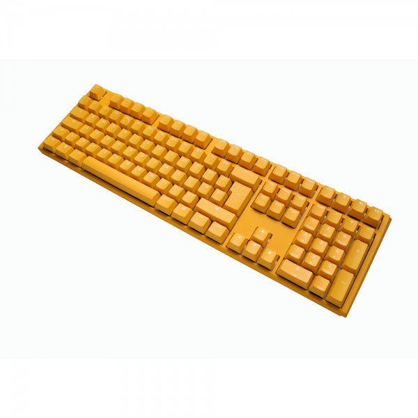 Ducky One 3 Yellow Full Size UK Layout Keyboard Cherry Blue Switch