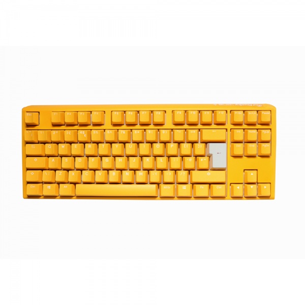 Ducky One 3 Yellow TKL UK Layout Keyboard Cherry Silent Red Switch