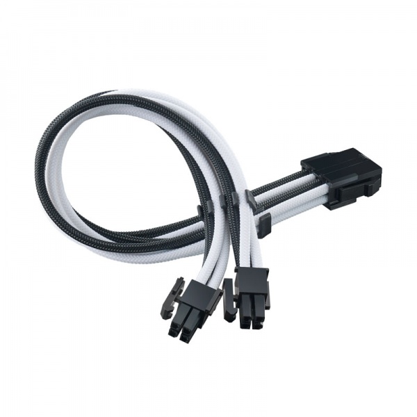 Silverstone EPS 8-pin to EPS/ATX 4+4-pin cable, 300mm - black/white