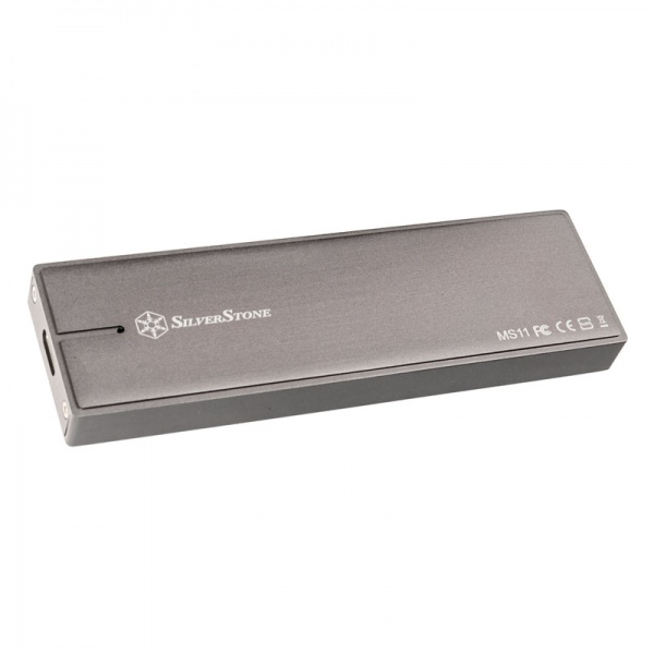 Silverstone MS11C External M.2 PCIe NVMe SSD Enclosure, USB 3.1 Type C - Anthracite