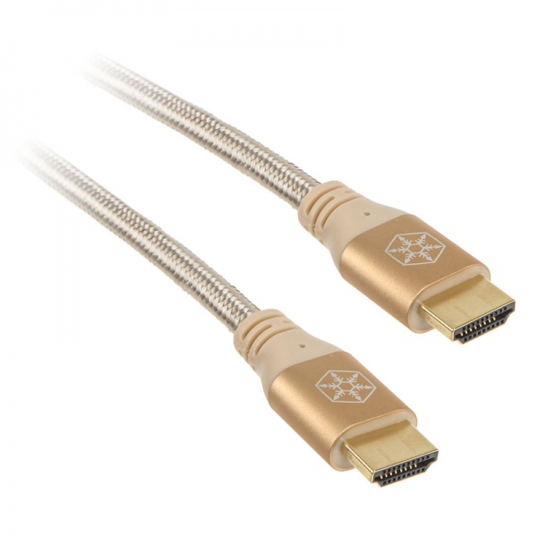 Silverstone SST-CPH01G-1800 HDMI 2.0b cable, 1.80m - gold