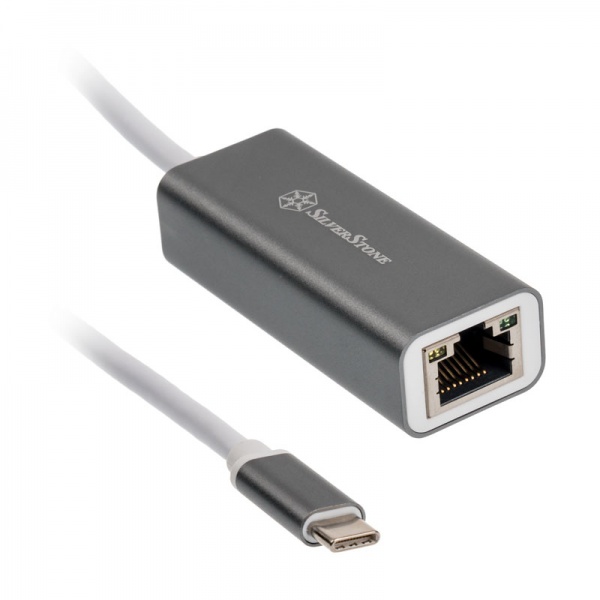 Silverstone SST-EP13C - Gigabit Ethernet Network Adapter from USB 3.1 Type C - Gray