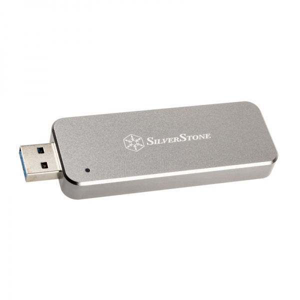 Silverstone SST-MS09C-MINI, M.2 SSD to USB-A 3.1 housing, silver