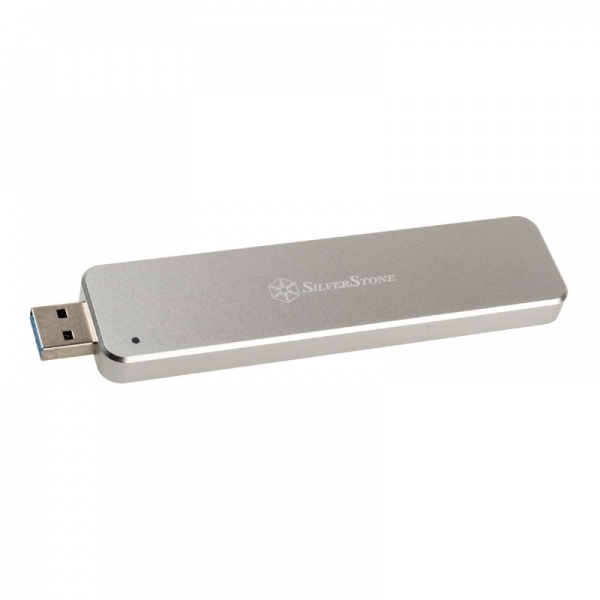 Silverstone SST-MS09S, M.2 SSD to USB-A 3.1 housing, silver