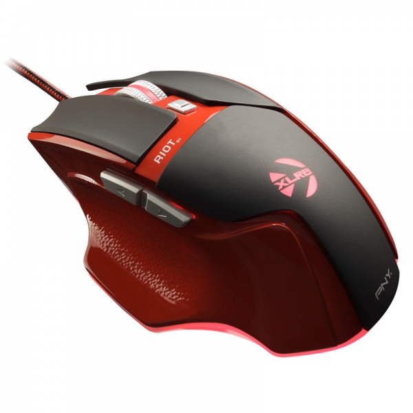 PNY Riot O1 XLR8 Gaming Mouse - black / red
