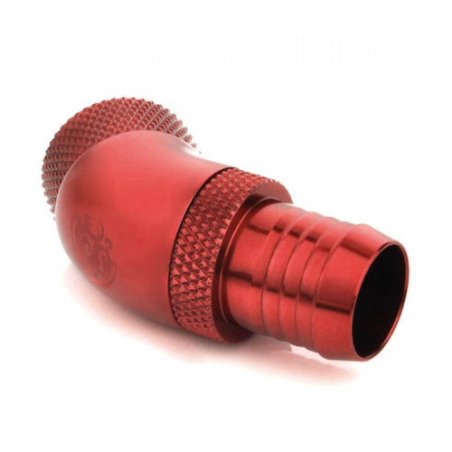 Bitspower Fitting 45 degree 1/4 inch to 13mm ID - Rotary, Blood Red