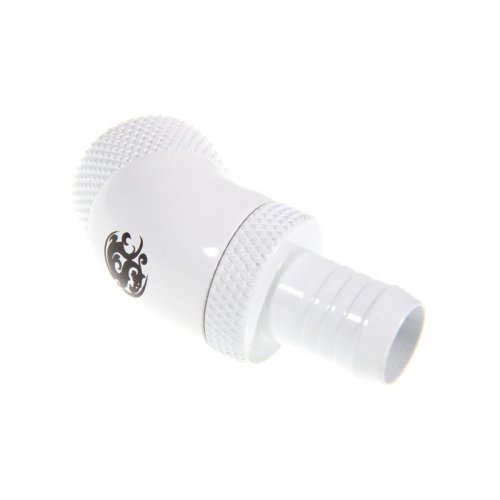 Bitspower fitting degrees 45 1/4 in. ID to 10mm, swivel - Deluxe White