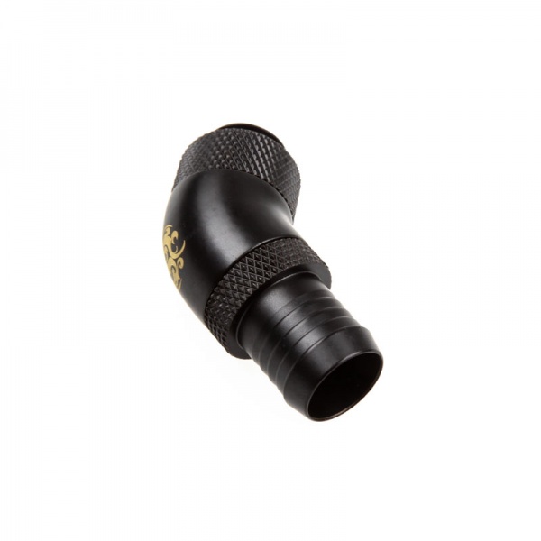 Bitspower Fitting 45 degrees 1/4 inch - ID 13mm - carbon black 